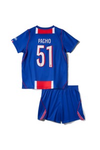 Paris Saint-Germain Willian Pacho #51 Jalkapallovaatteet Lasten Kotipeliasu 2026-27 Lyhythihainen (+ Lyhyet housut)